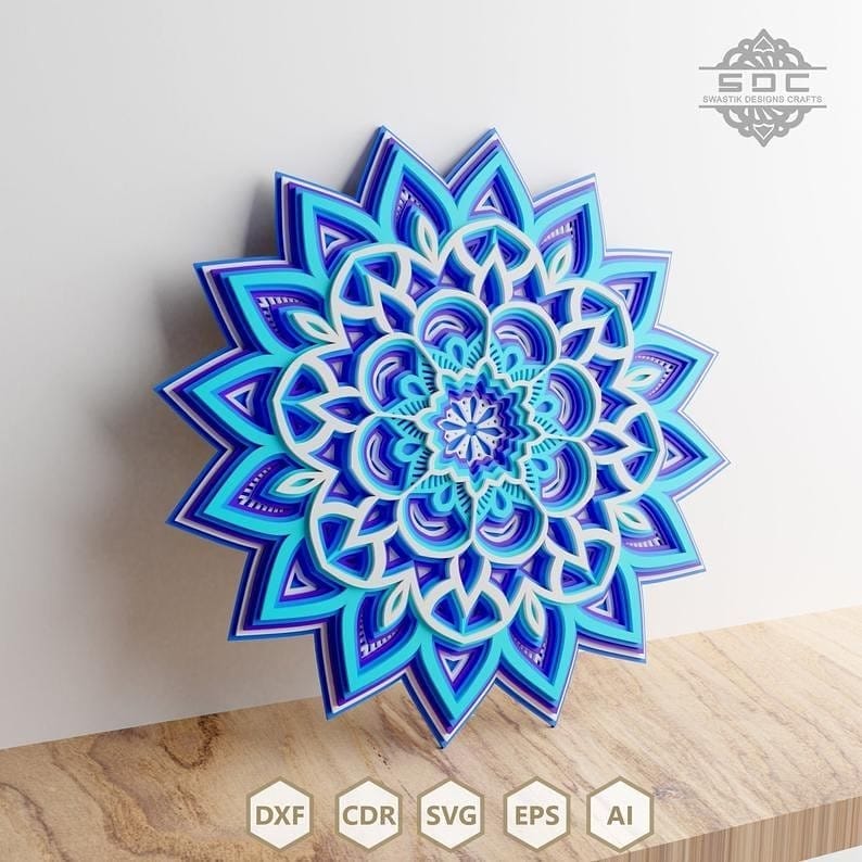 intricate layered paper mandala