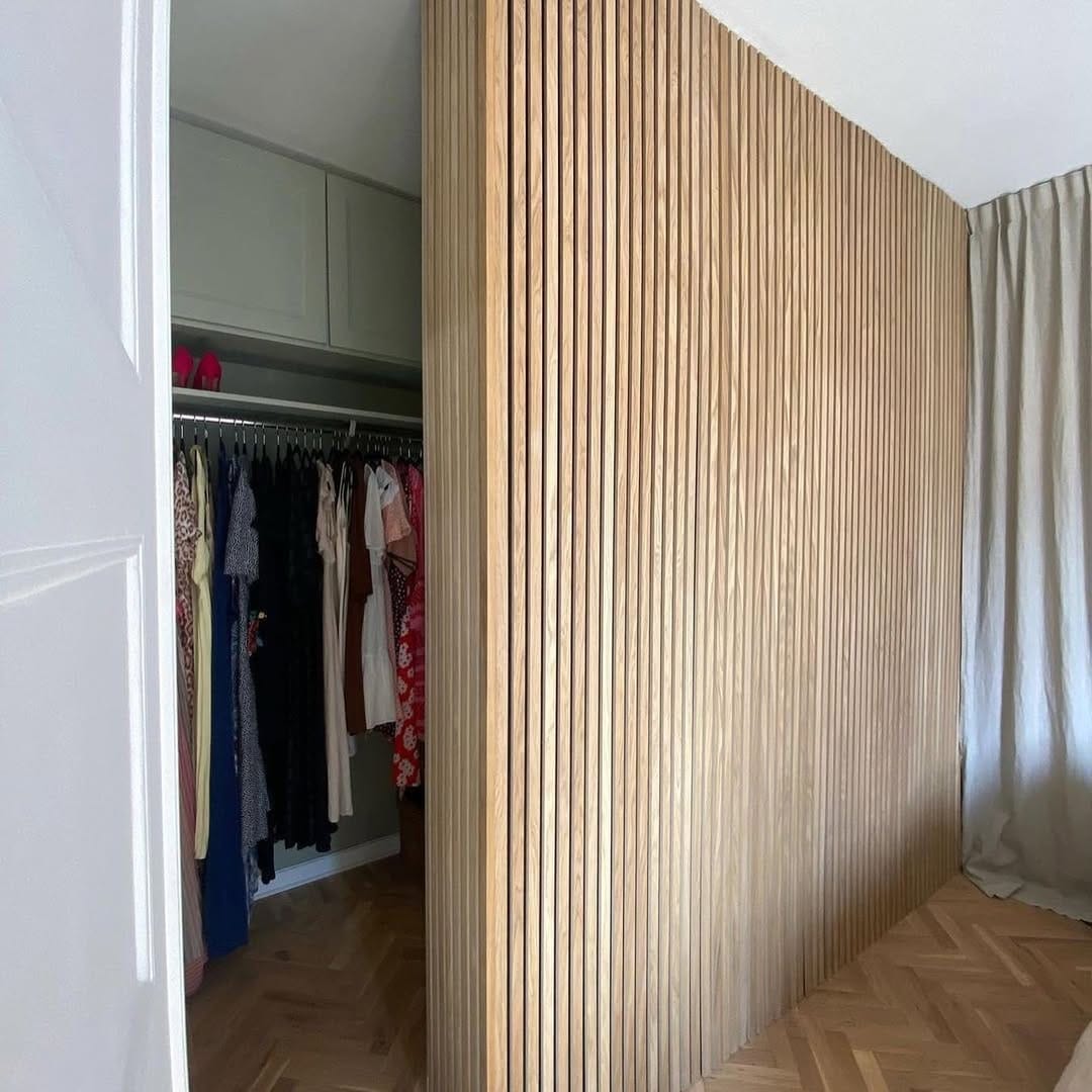 DIY felt hangers with clothes in closet