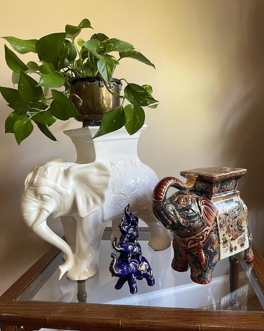 Stylish handmade painted planter stand