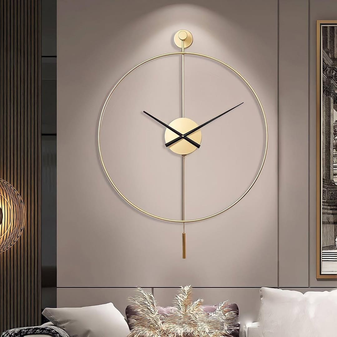 Large wall clock with minimalist design