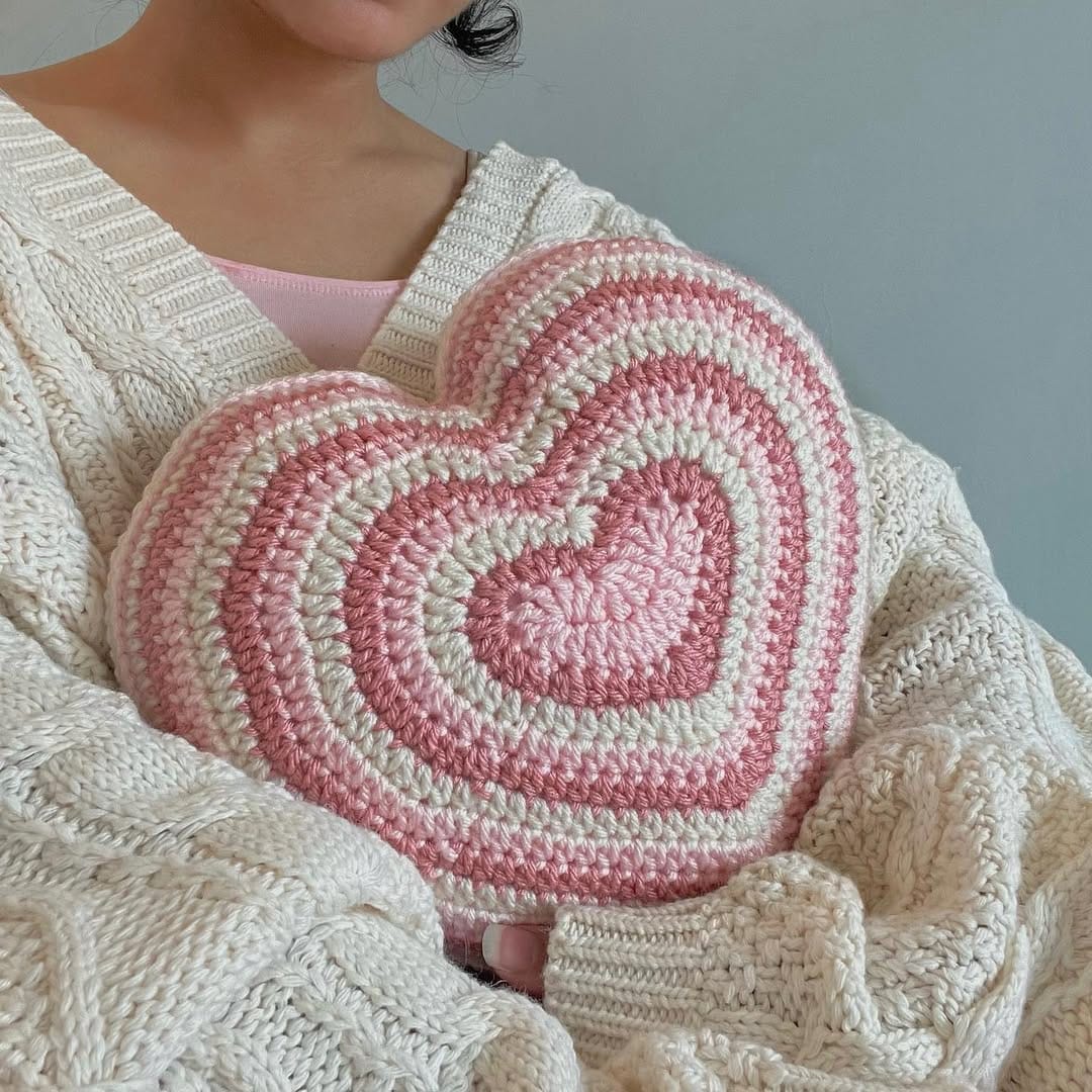 cute handmade heart plushie