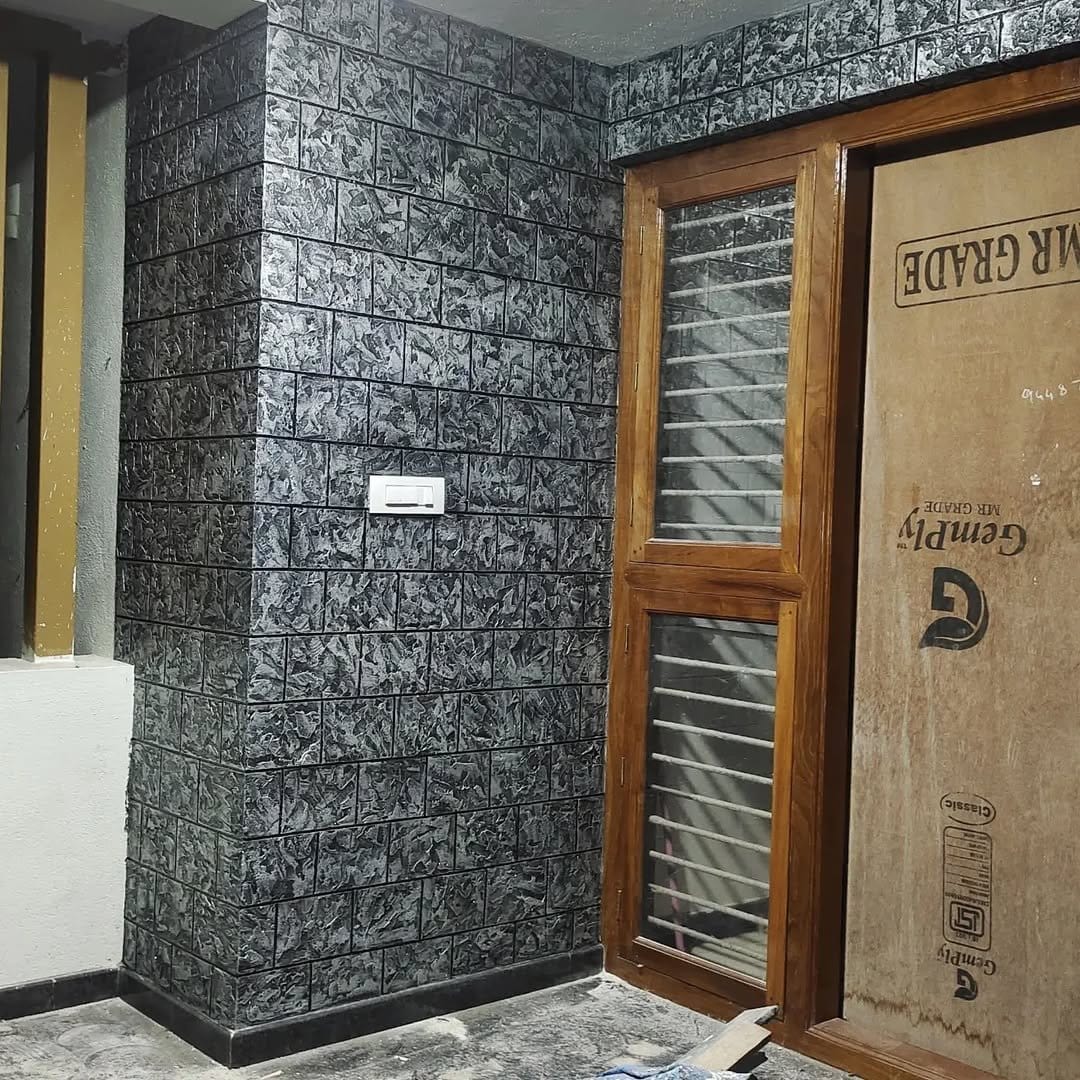 Plaster texture wall tiles display