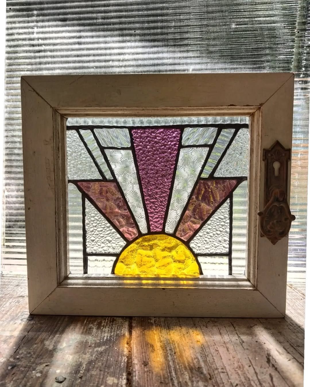 Rustic repurposed window frame sign