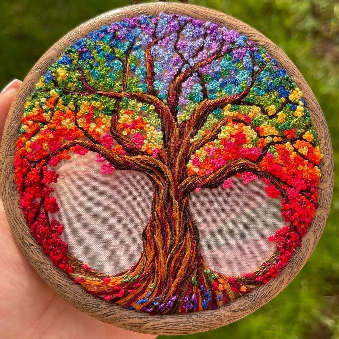 Intricate tree of life string art