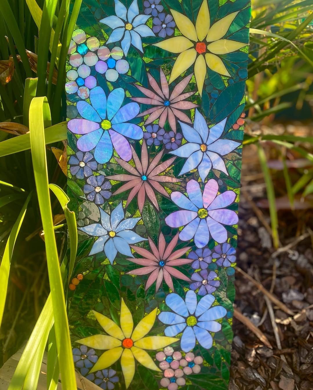 Colorful mosaic tile DIY canvas art