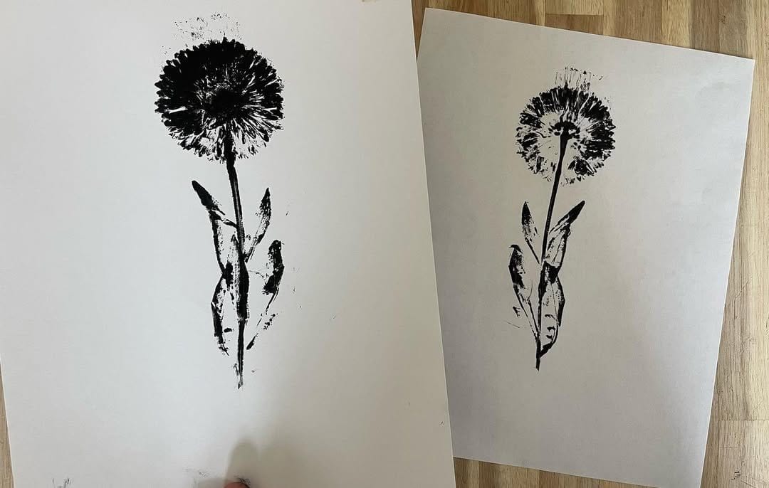 Artistic DIY ink blot wall print