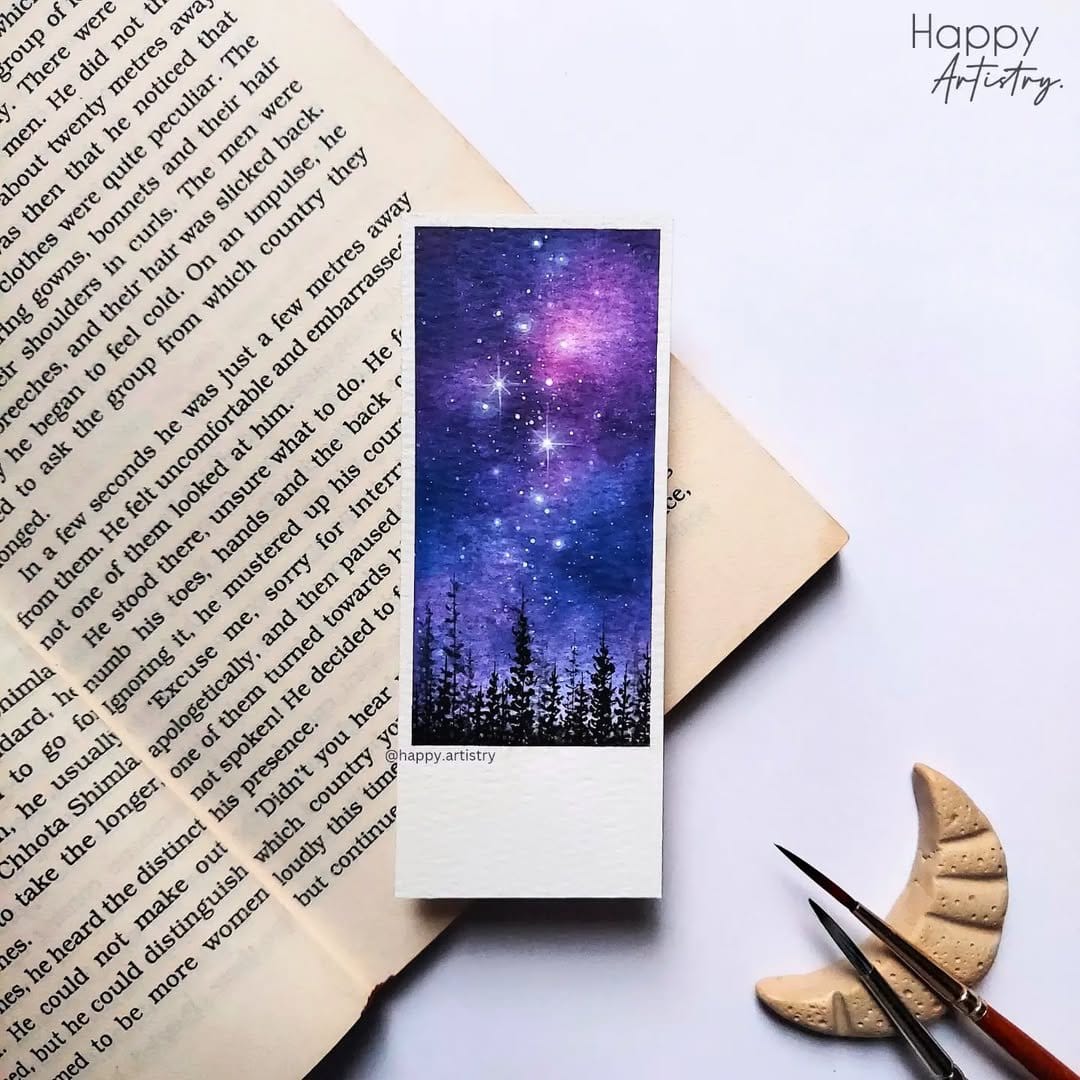 Vibrant DIY watercolor galaxy artwork