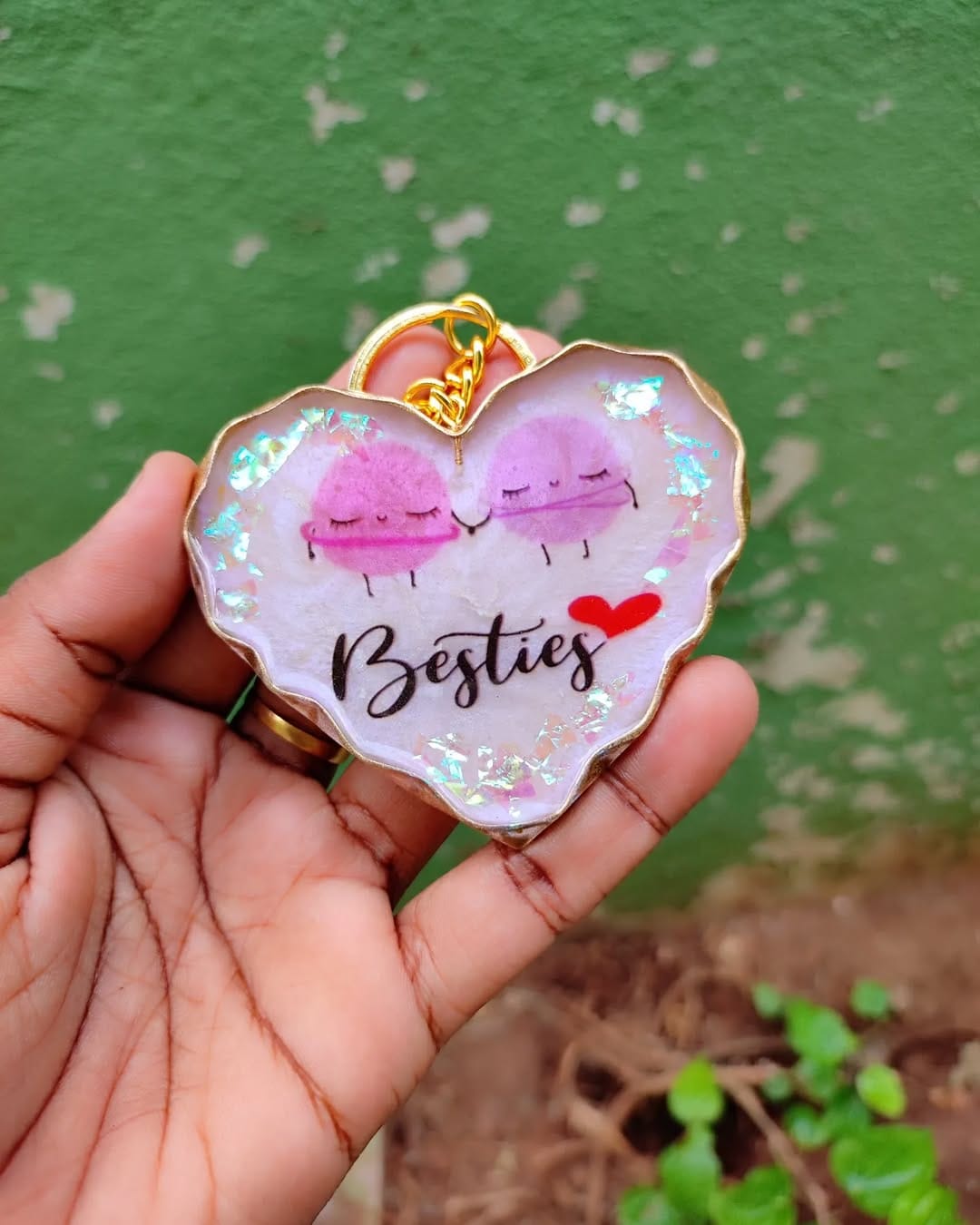 personalized keychain with initials and charms