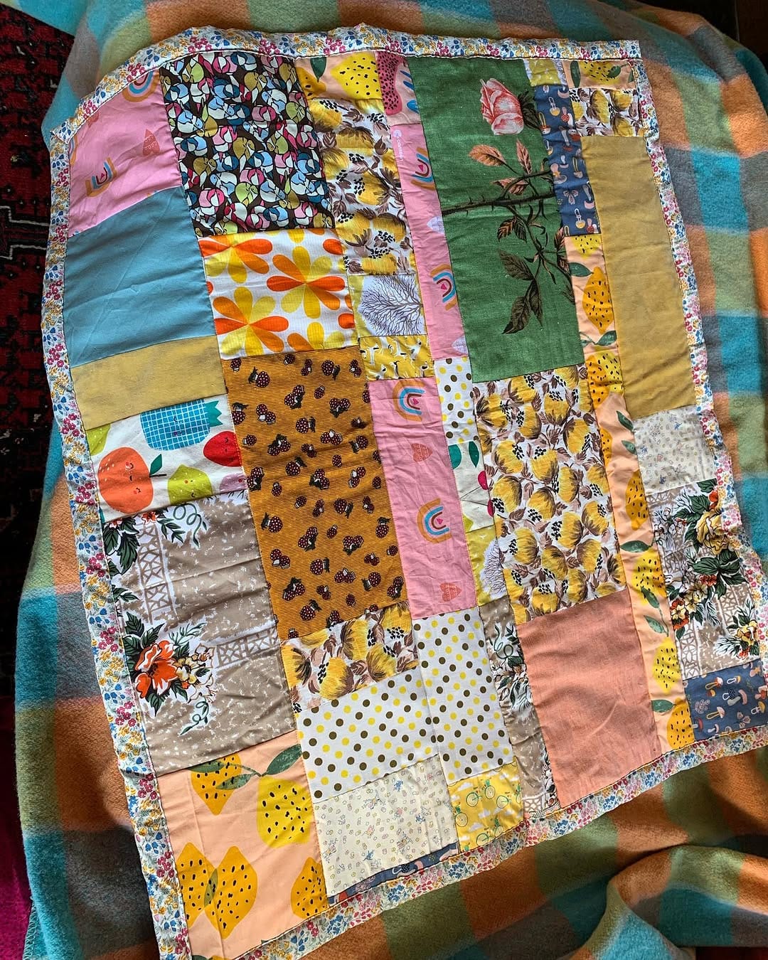 colorful handmade quilt