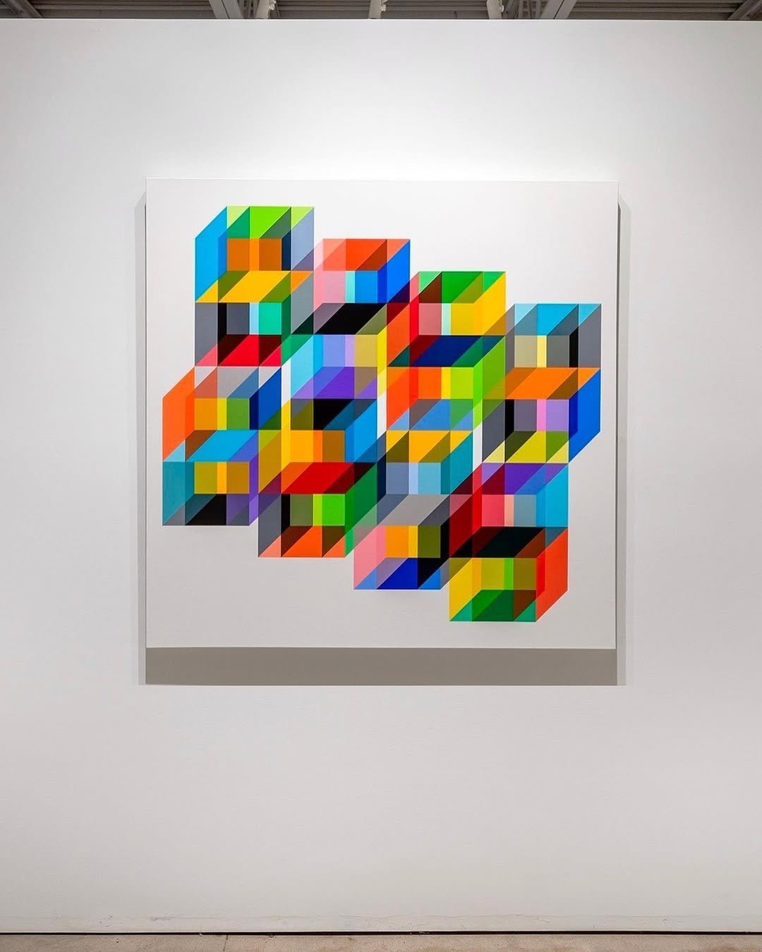 Layered shapes geometric wall art