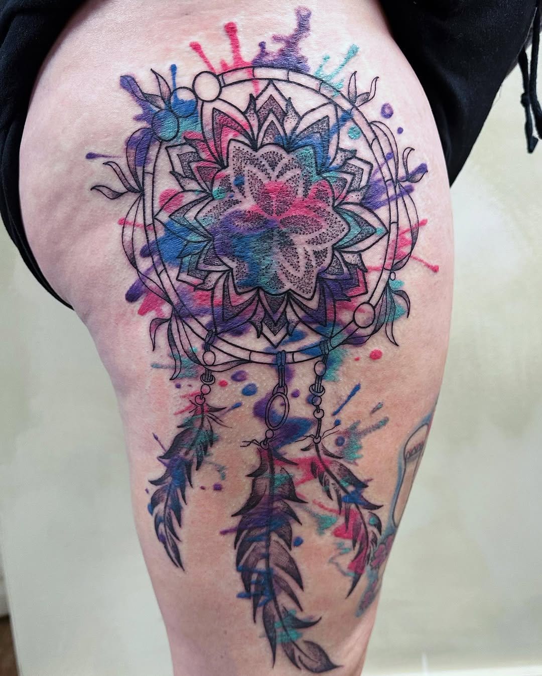 Bohemian vibrant dreamcatcher painting