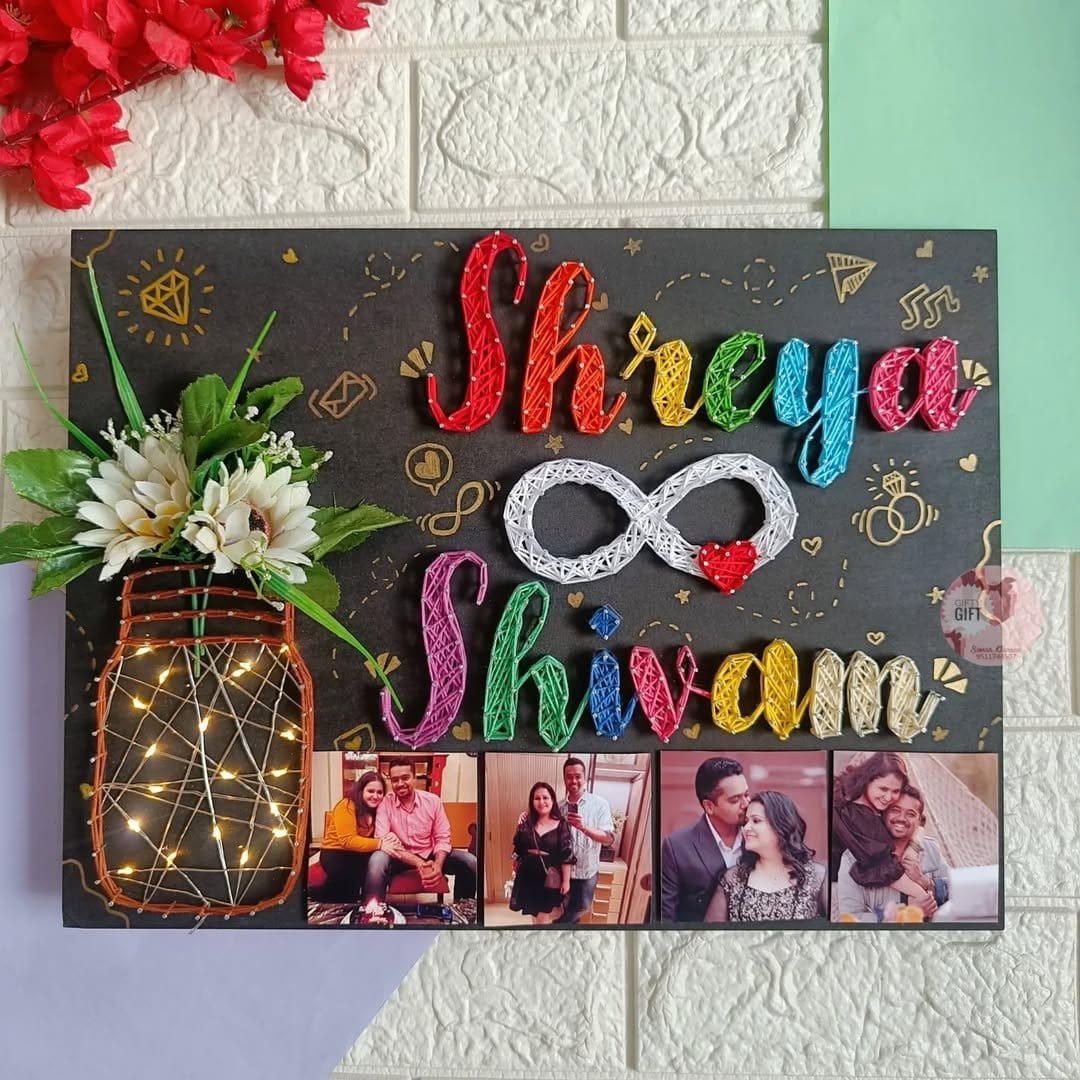 Personalized monogram string art