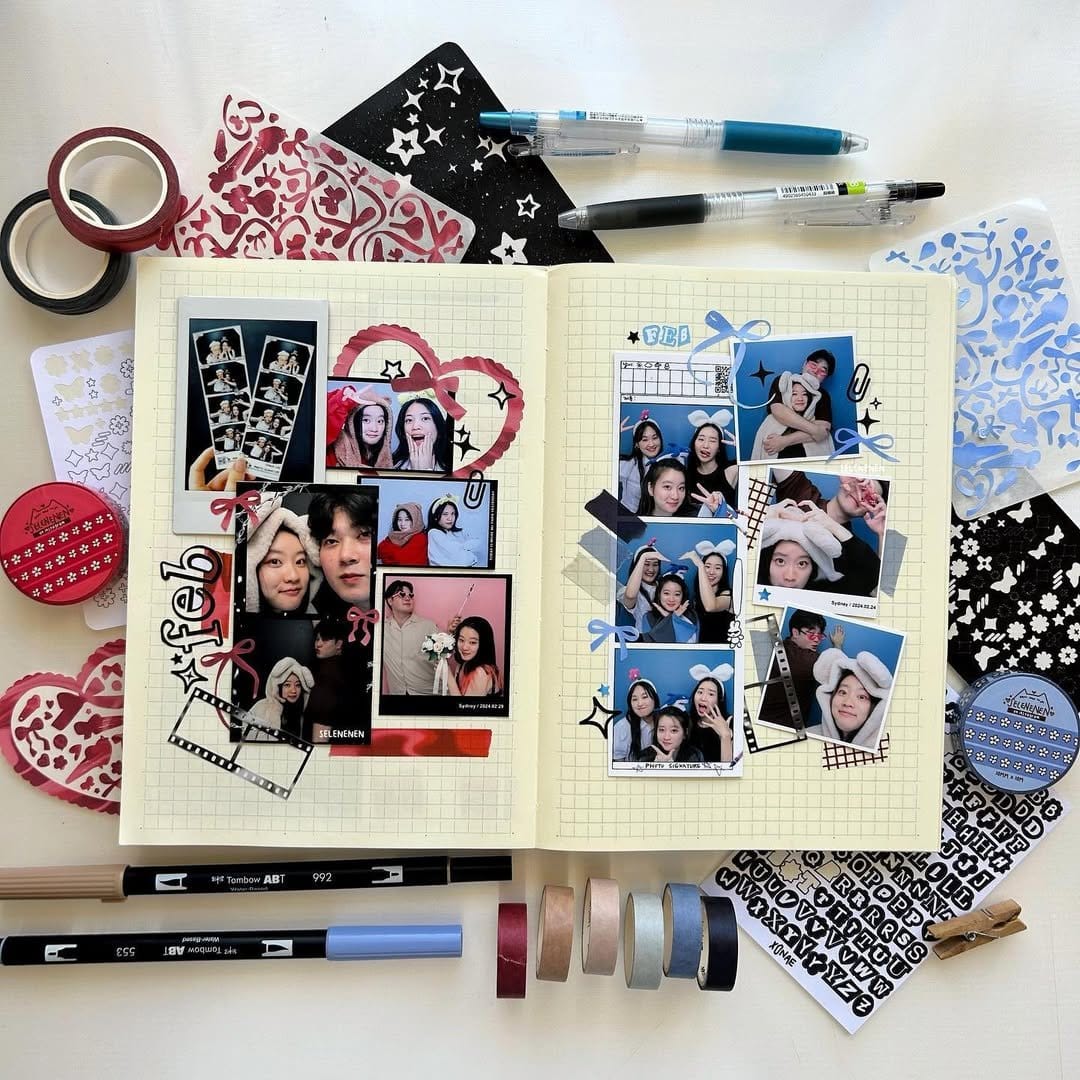 Fun DIY photo booth strip display