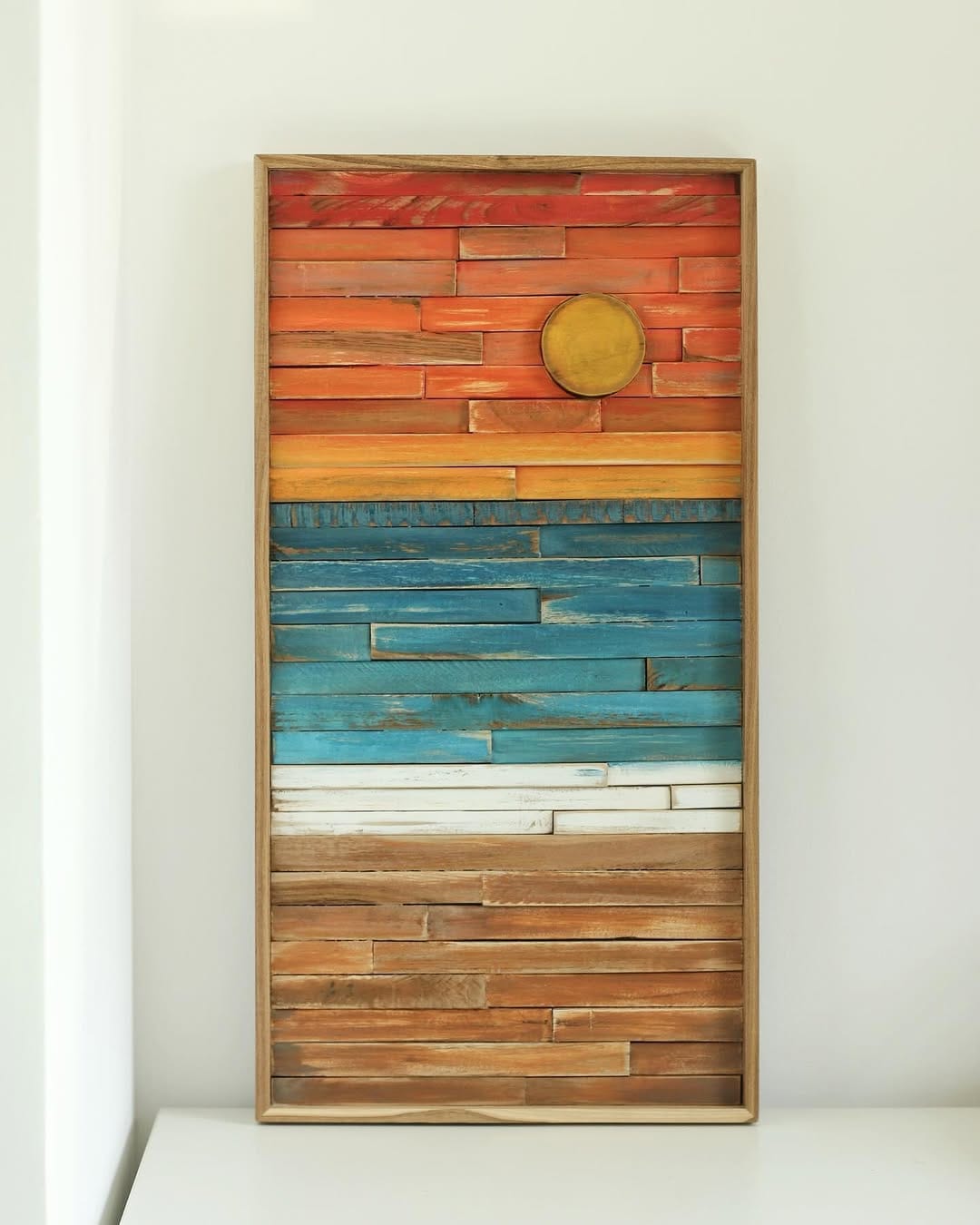 Painted wooden pallet wall art