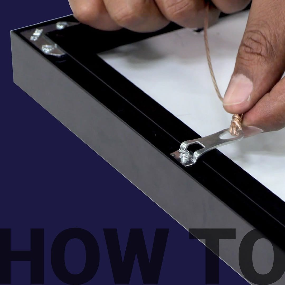 Sleek metal wire DIY photo grid