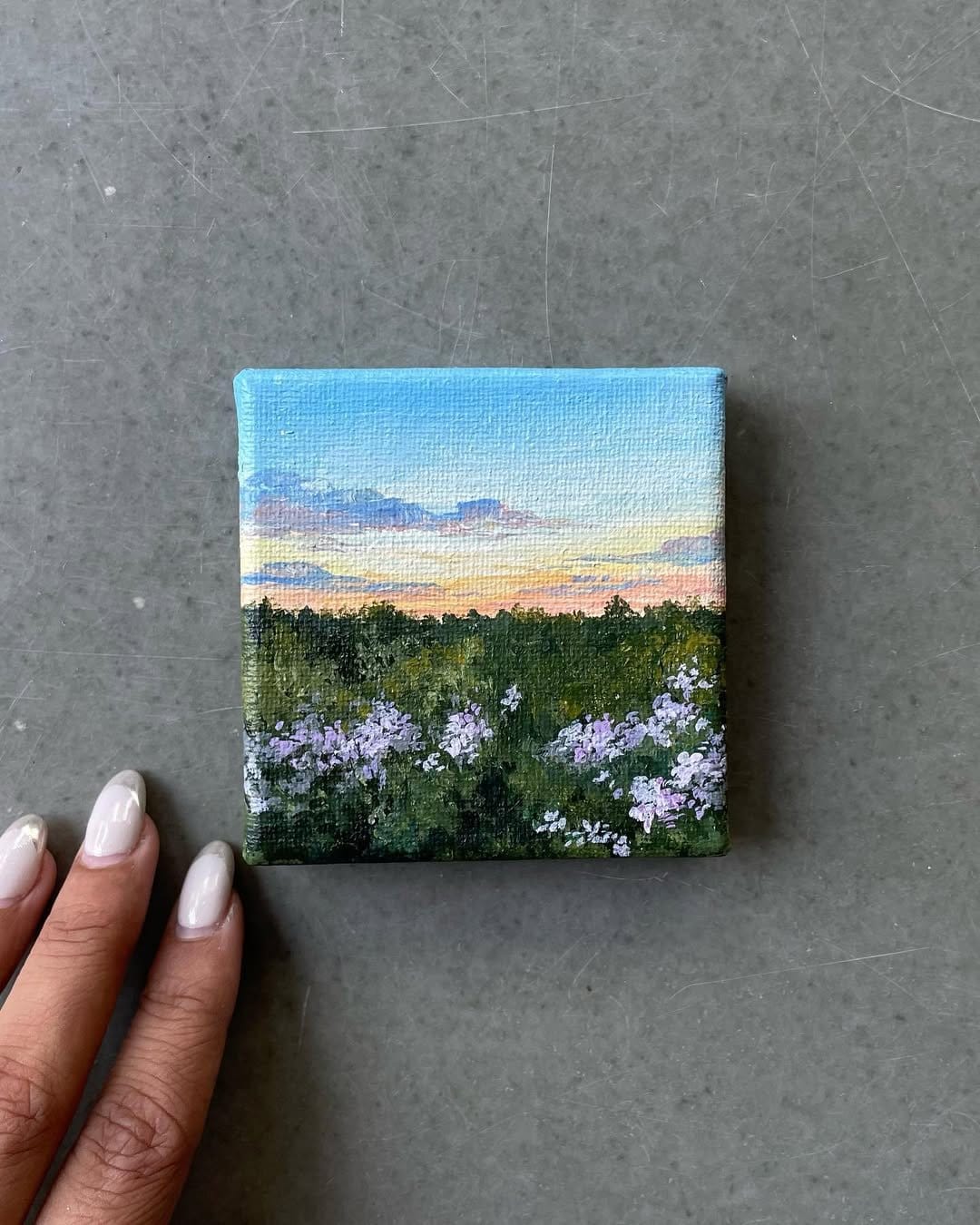 Romantic impressionist floral DIY canvas