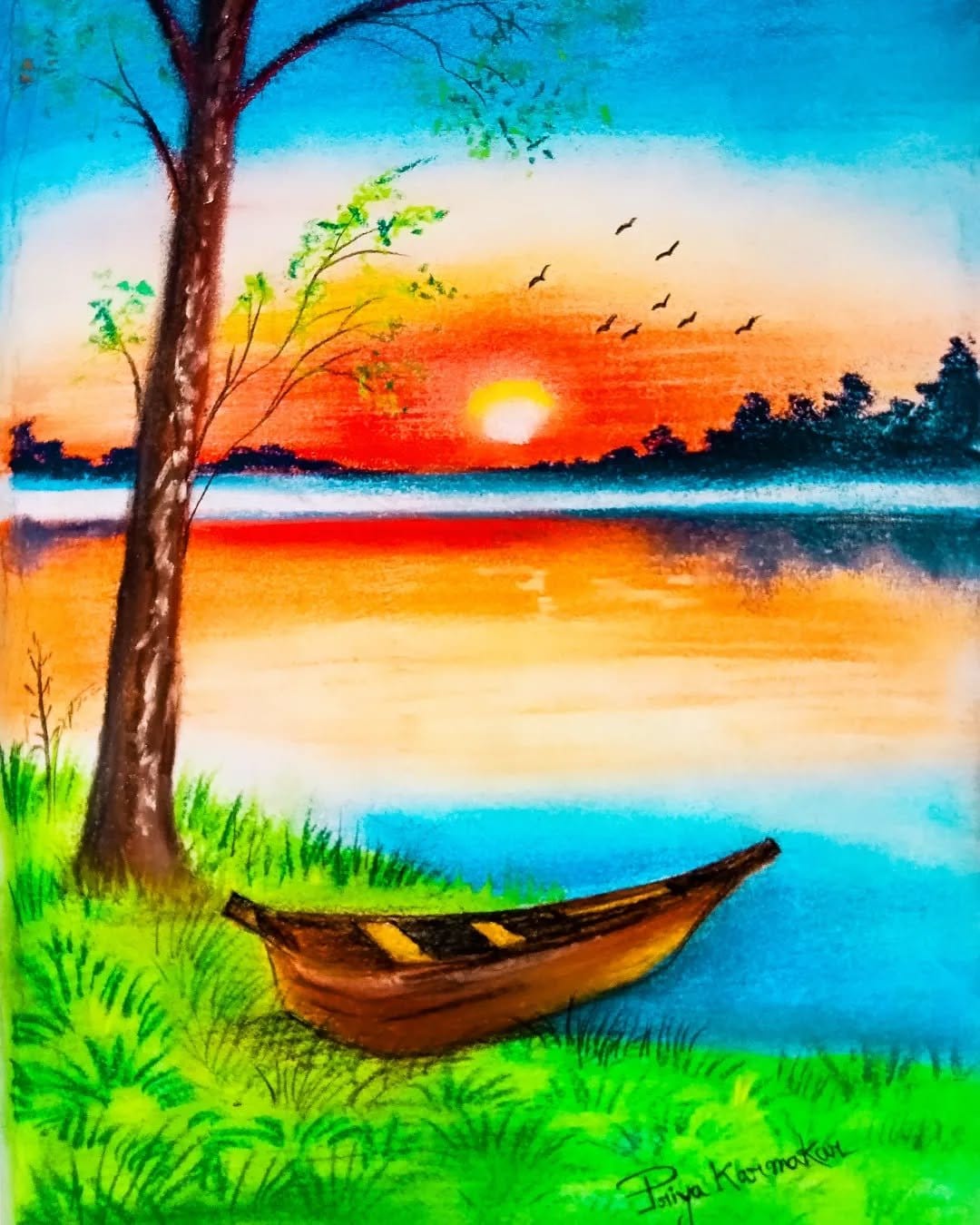 Soft pastel DIY watercolor artwork