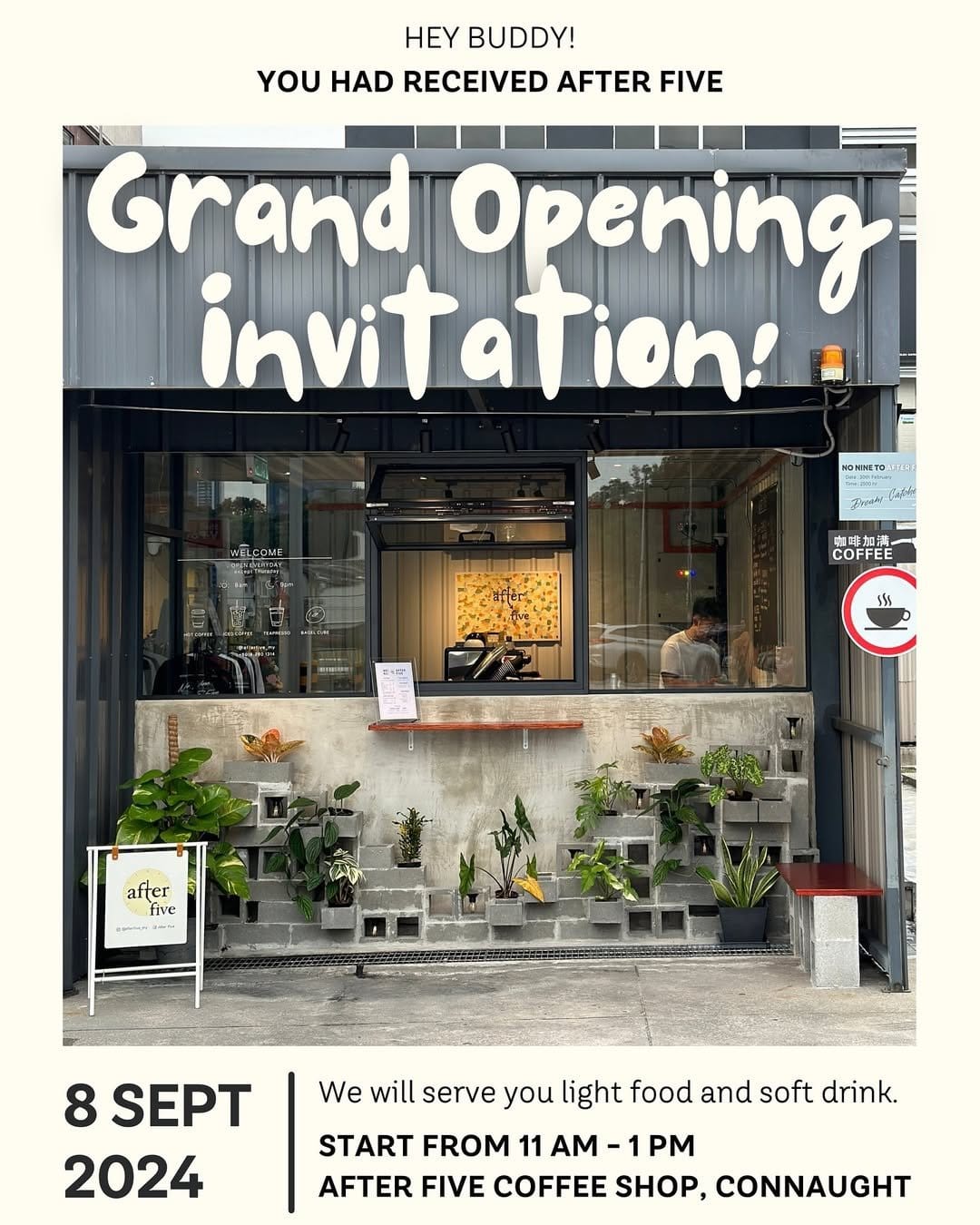Inviting DIY coffee bar sign