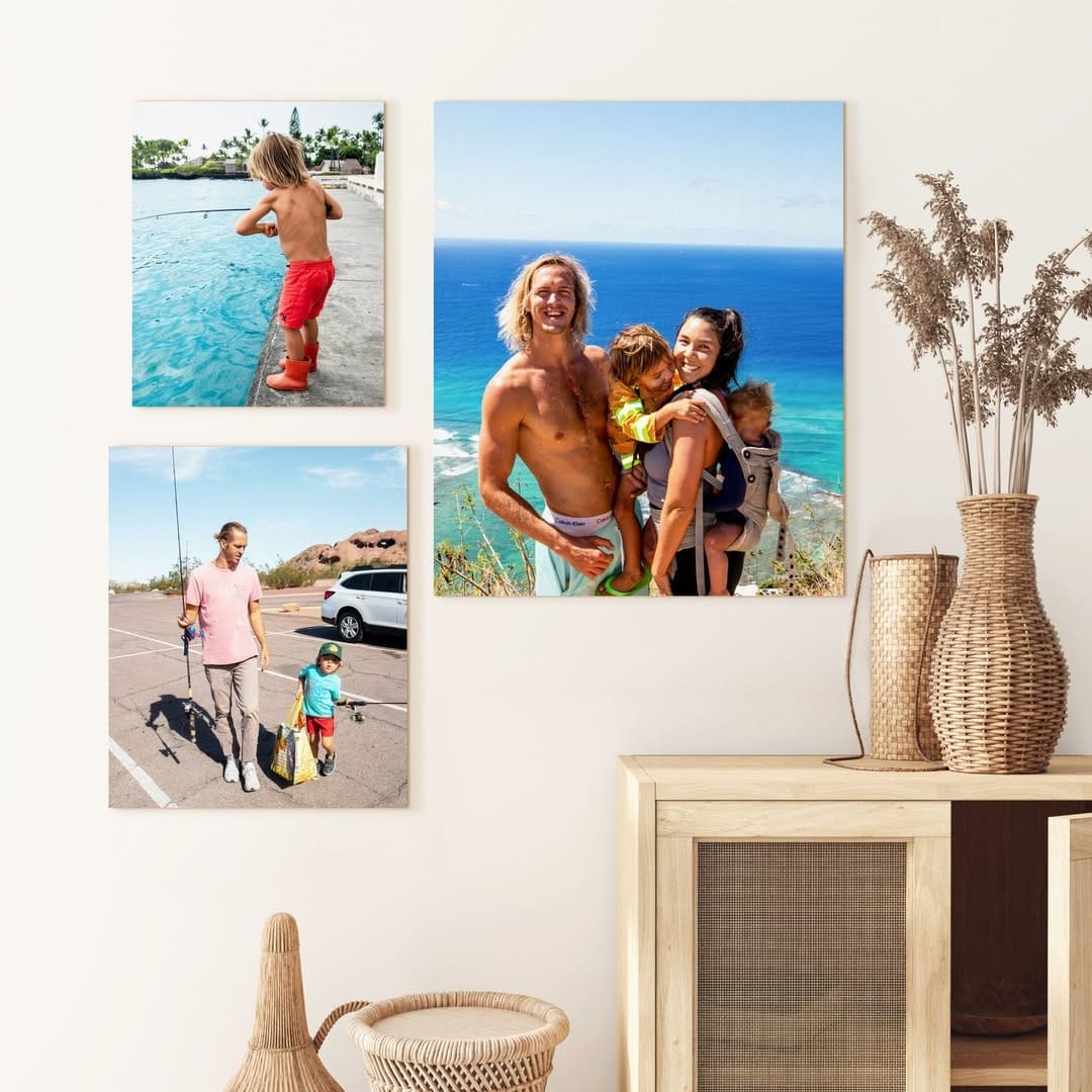 canvas photo collage with travel photos