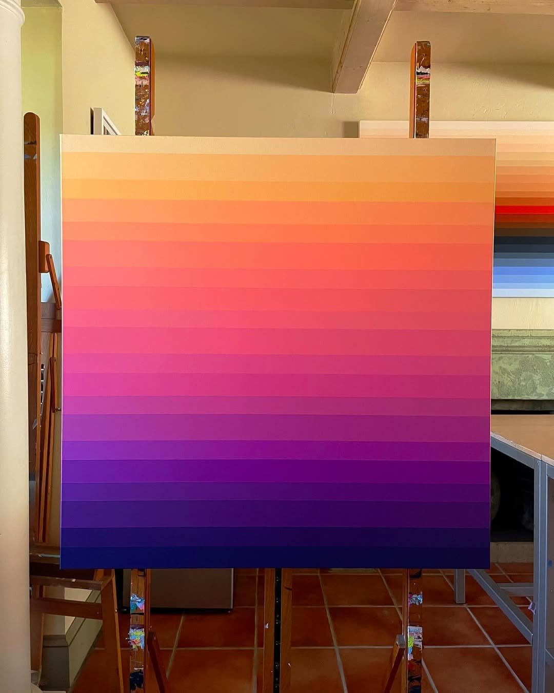 Soothing ombre gradient DIY canvas