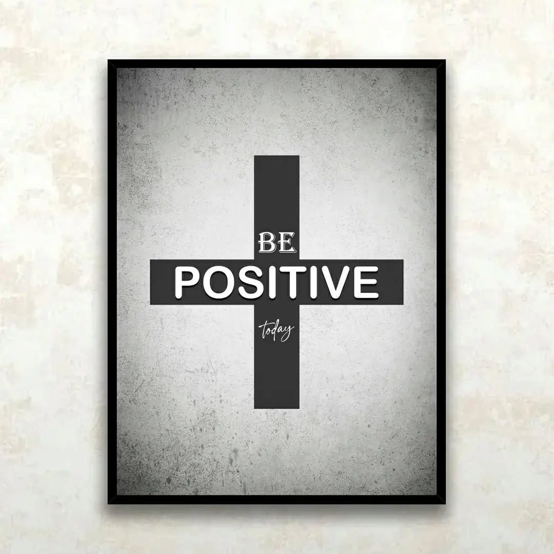 Inspirational black and white canvas quote