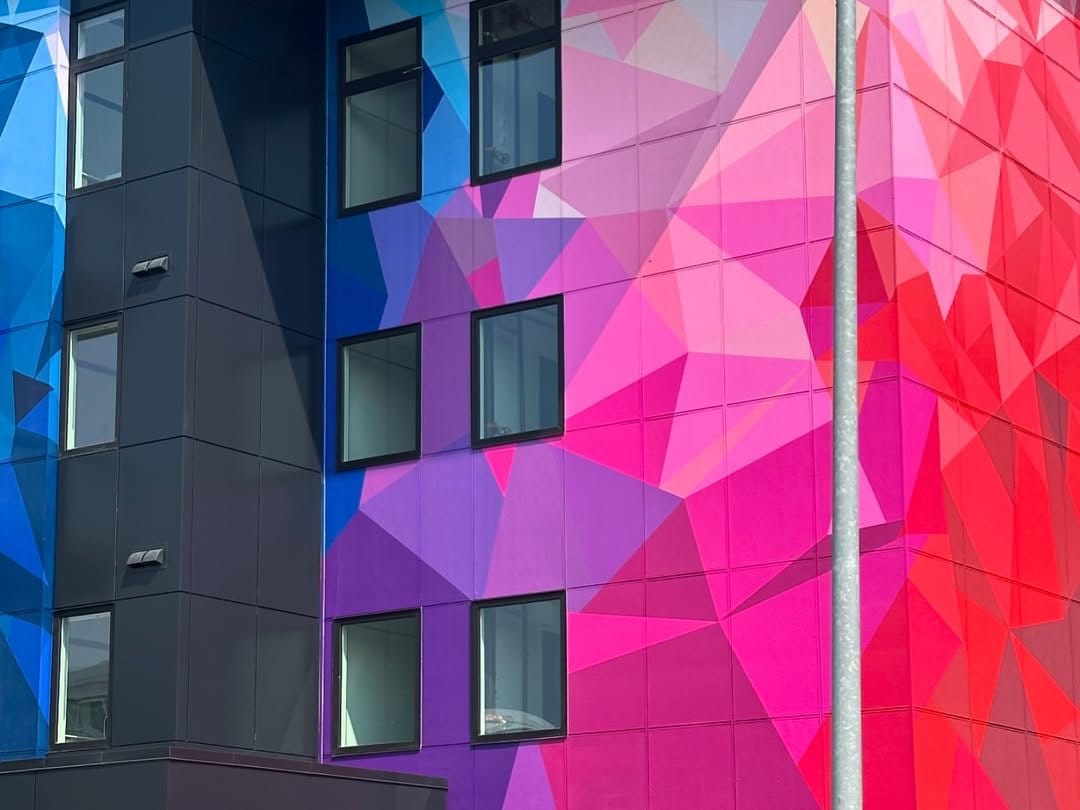 Gradient geometric wall art