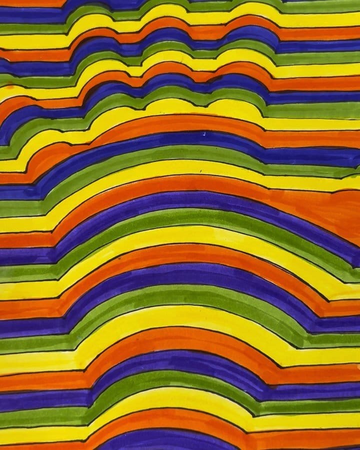 Intriguing optical illusion wall art