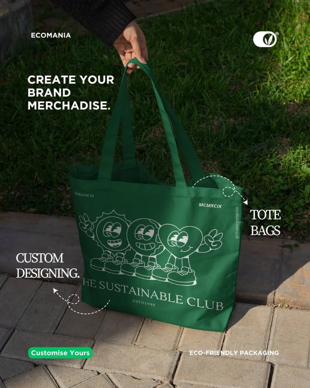 eco-friendly custom tote bags with bold prints