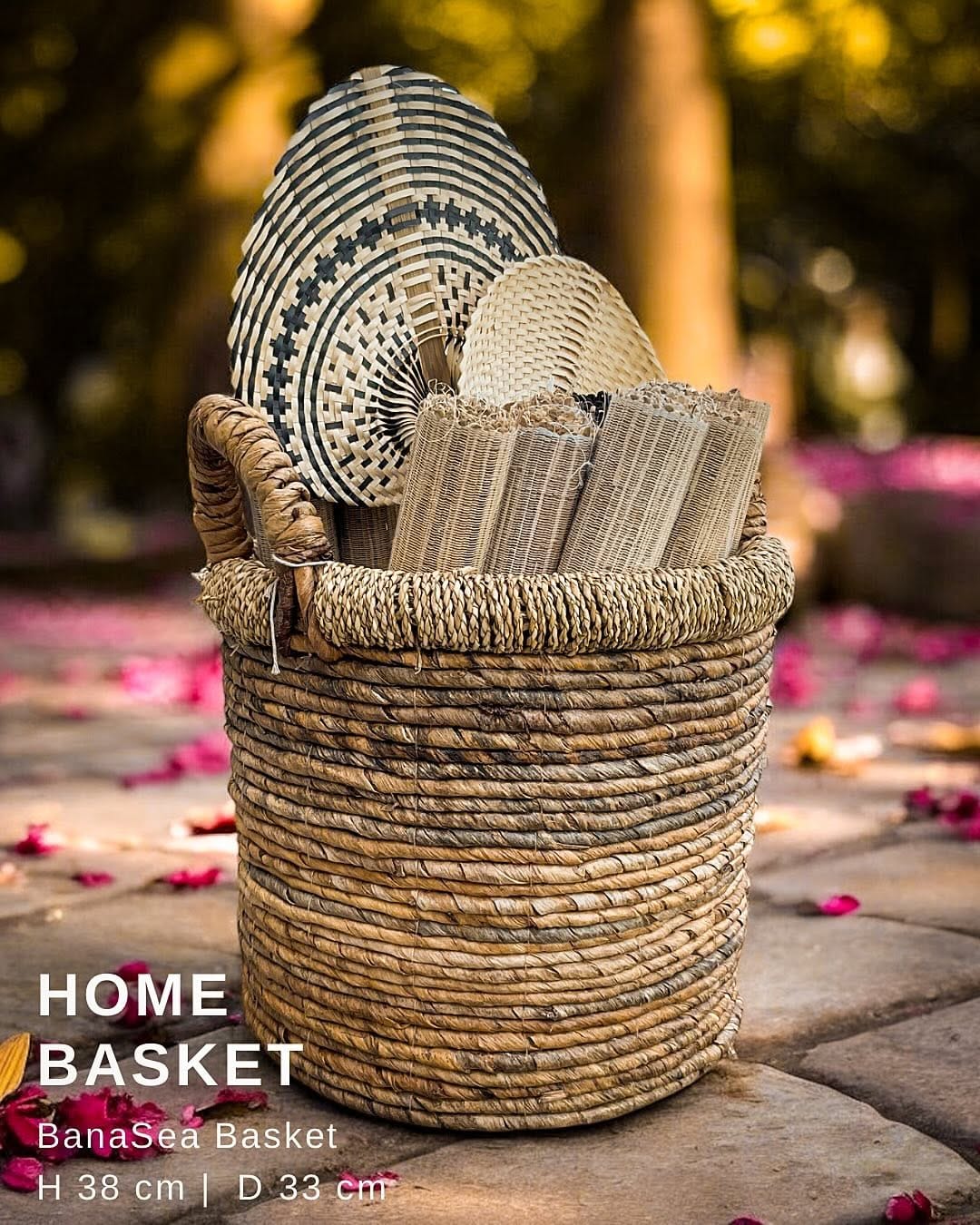 rustic woven baskets with natural fibers