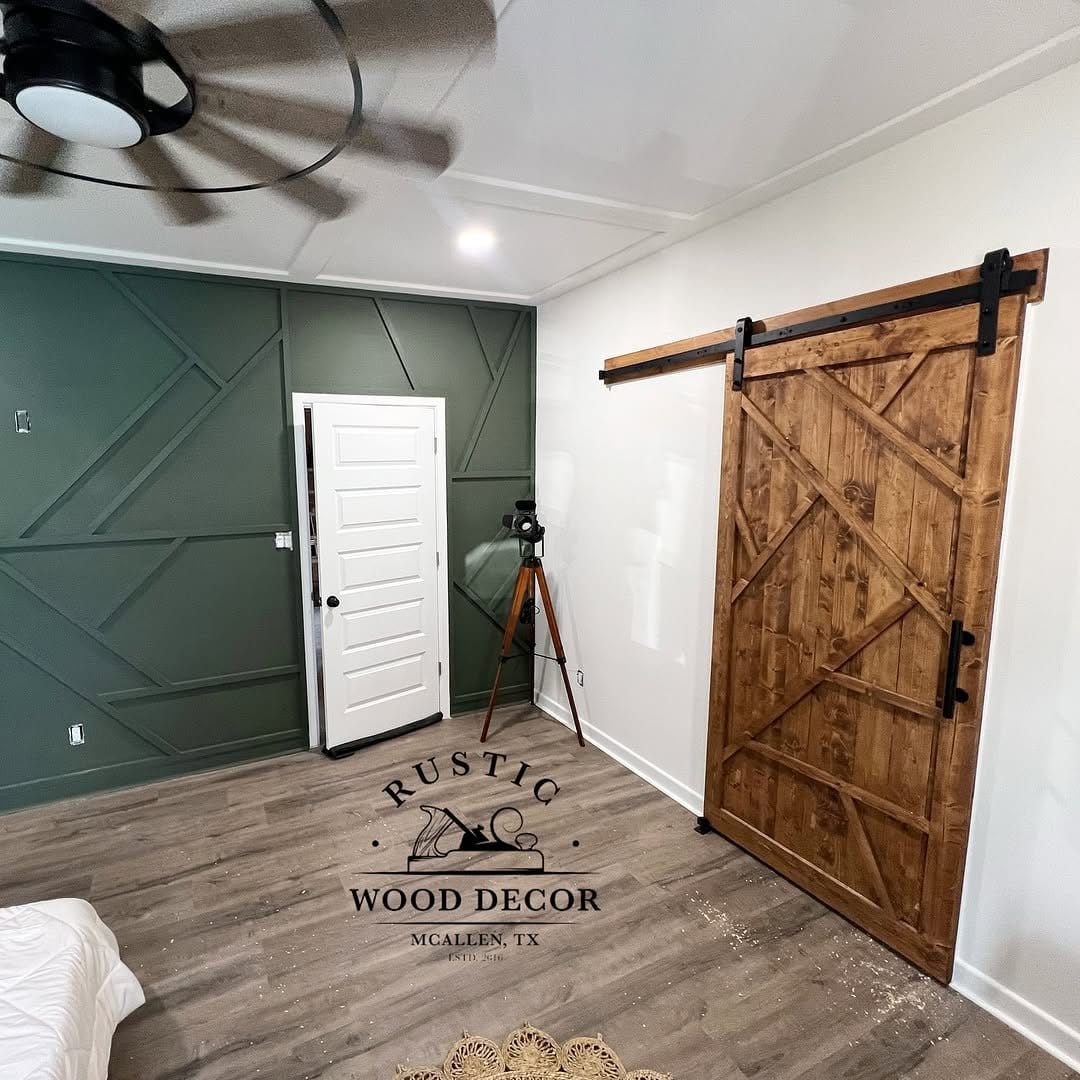 Rustic barn door style wall sign