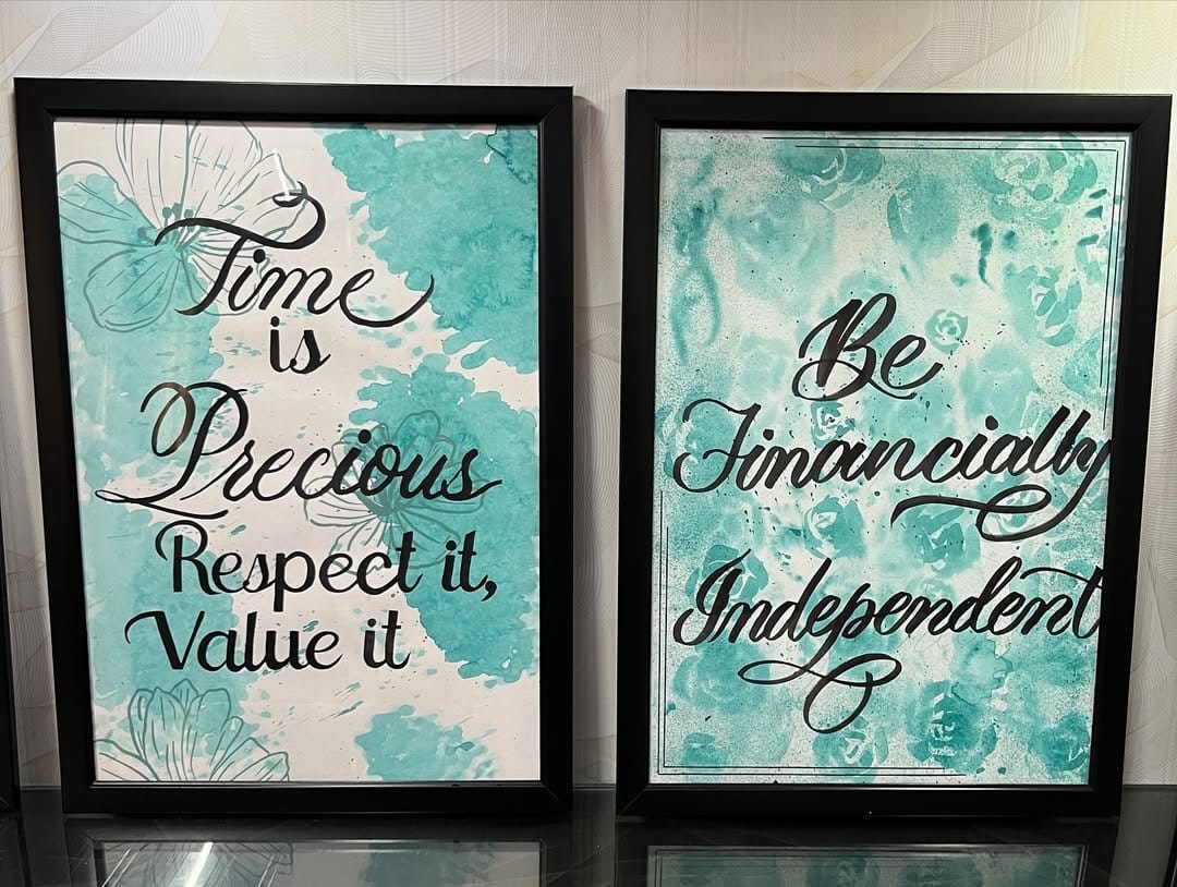 Inspiring handmade quote wall sign