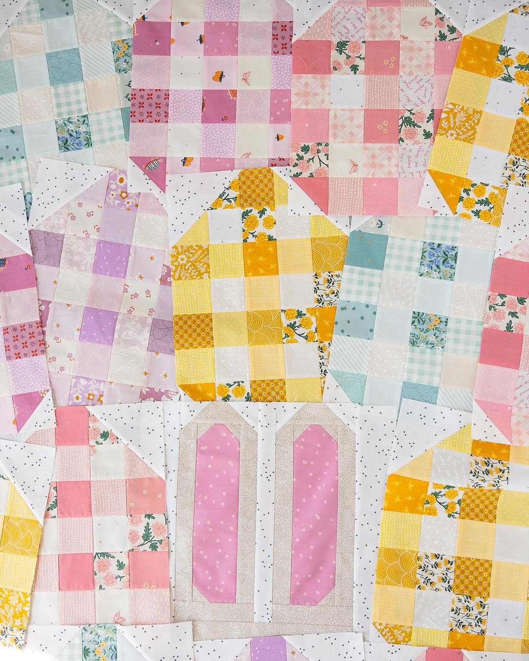 colorful fabric scrap bookmarks with stitched edges