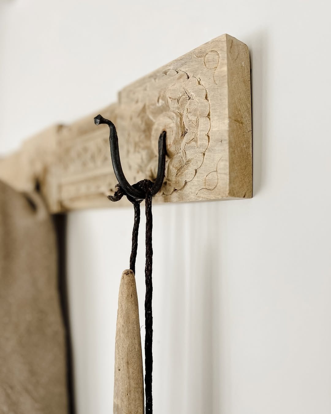 Rustic layered wood and rope sign