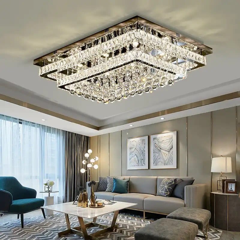 modern lighting fixture in a living room