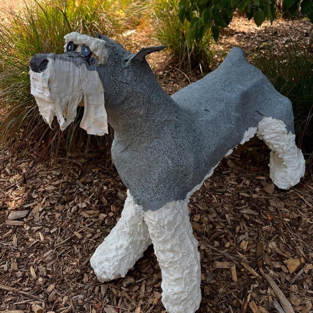 Whimsical plaster animal wall art