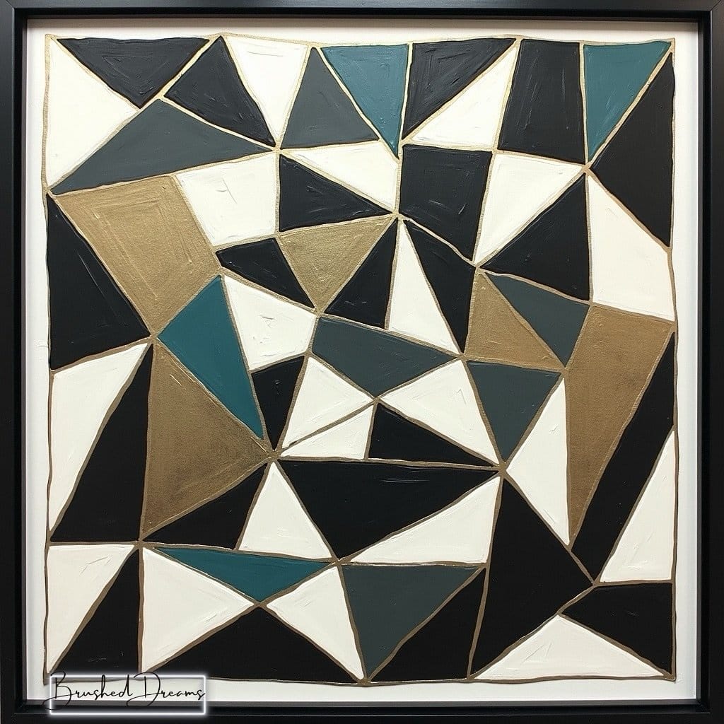 Elegant gold-leaf geometric DIY artwork