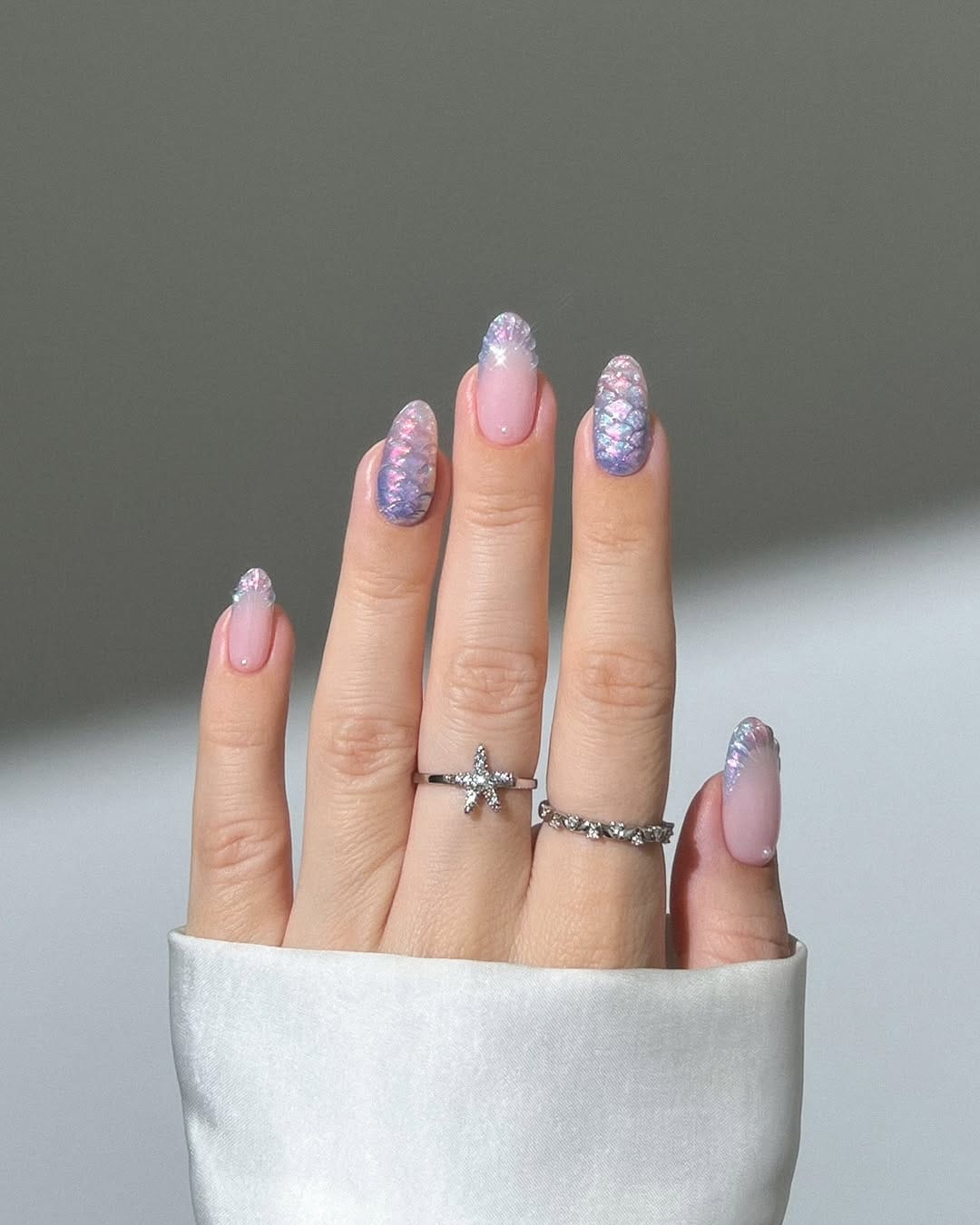 Canvas with glitter gradient design