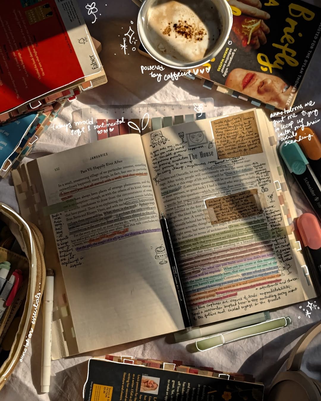 handmade recipe book with colorful tabs