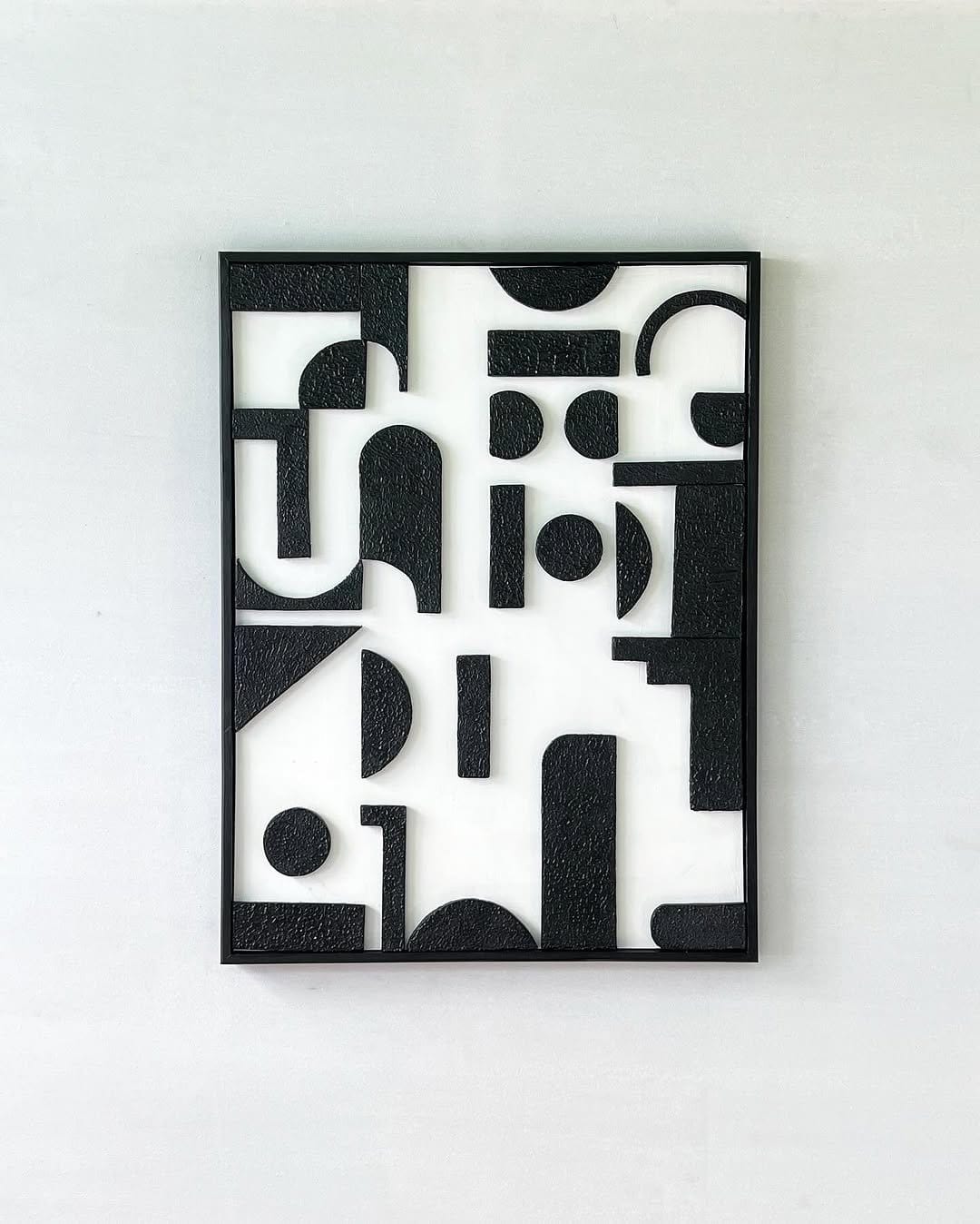 Monochrome geometric wall art