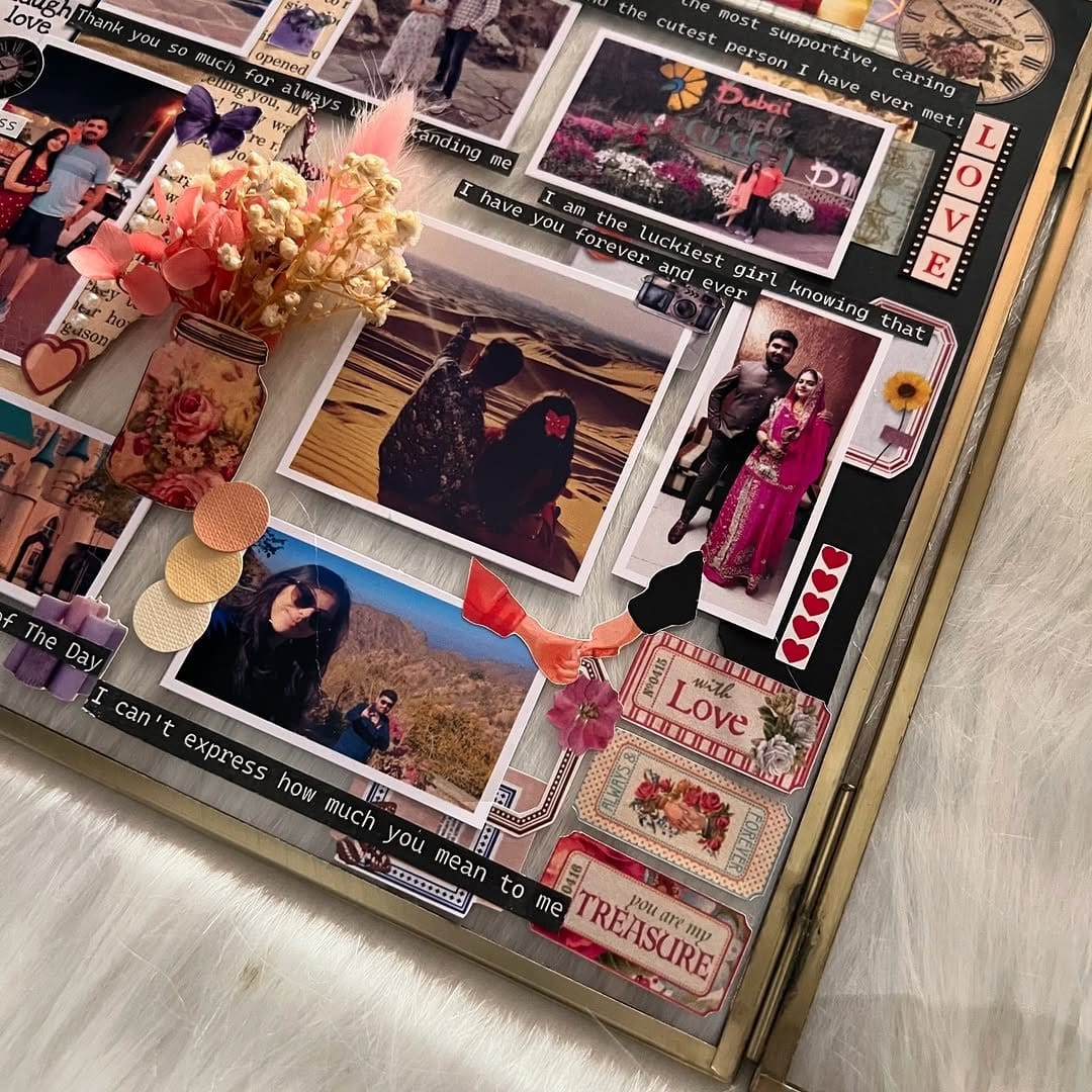 Colorful handmade magazine strip frame