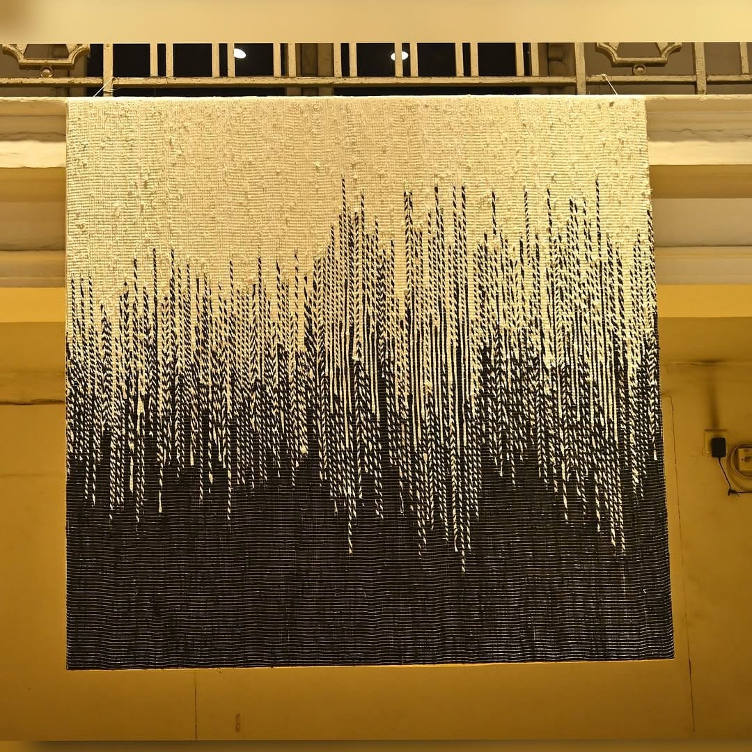 Glamorous sequin-textured DIY canvas art