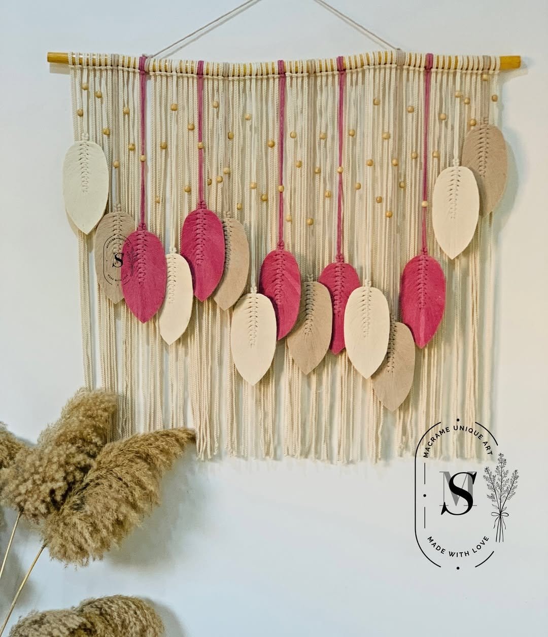 Bohemian handmade macramé photo hanger