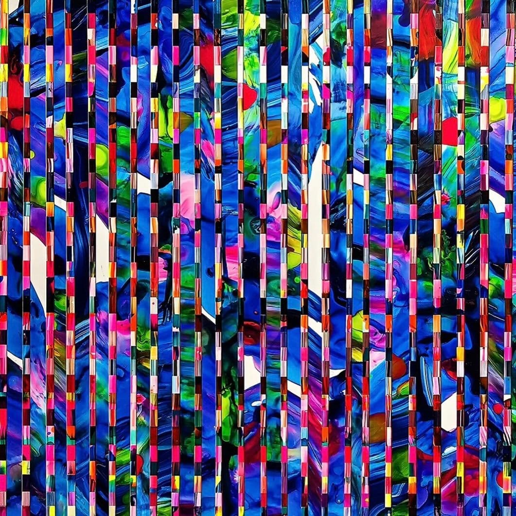 Glossy resin pour handmade abstract art