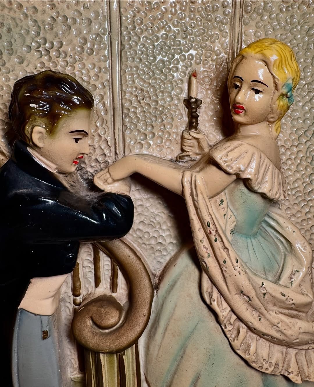 Antique plaster frame wall art