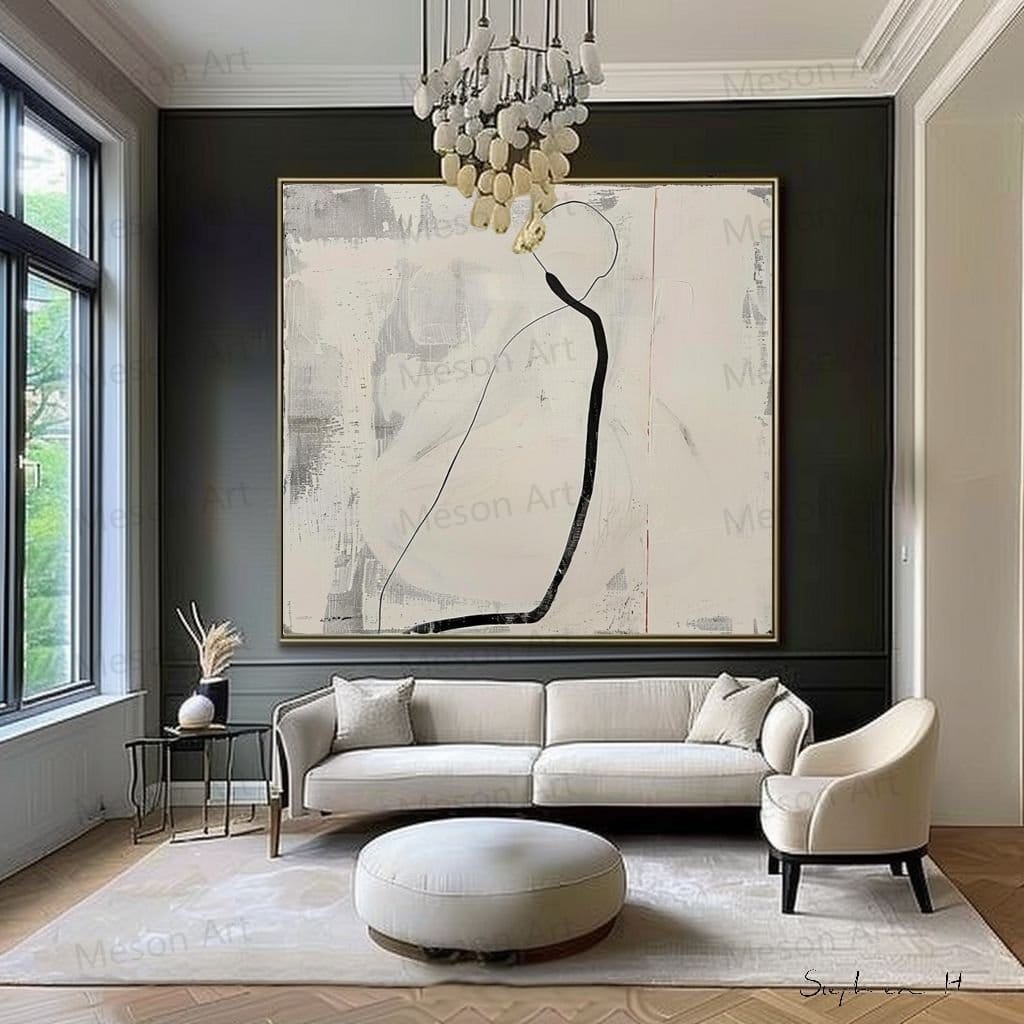Sophisticated minimalist line DIY canvas