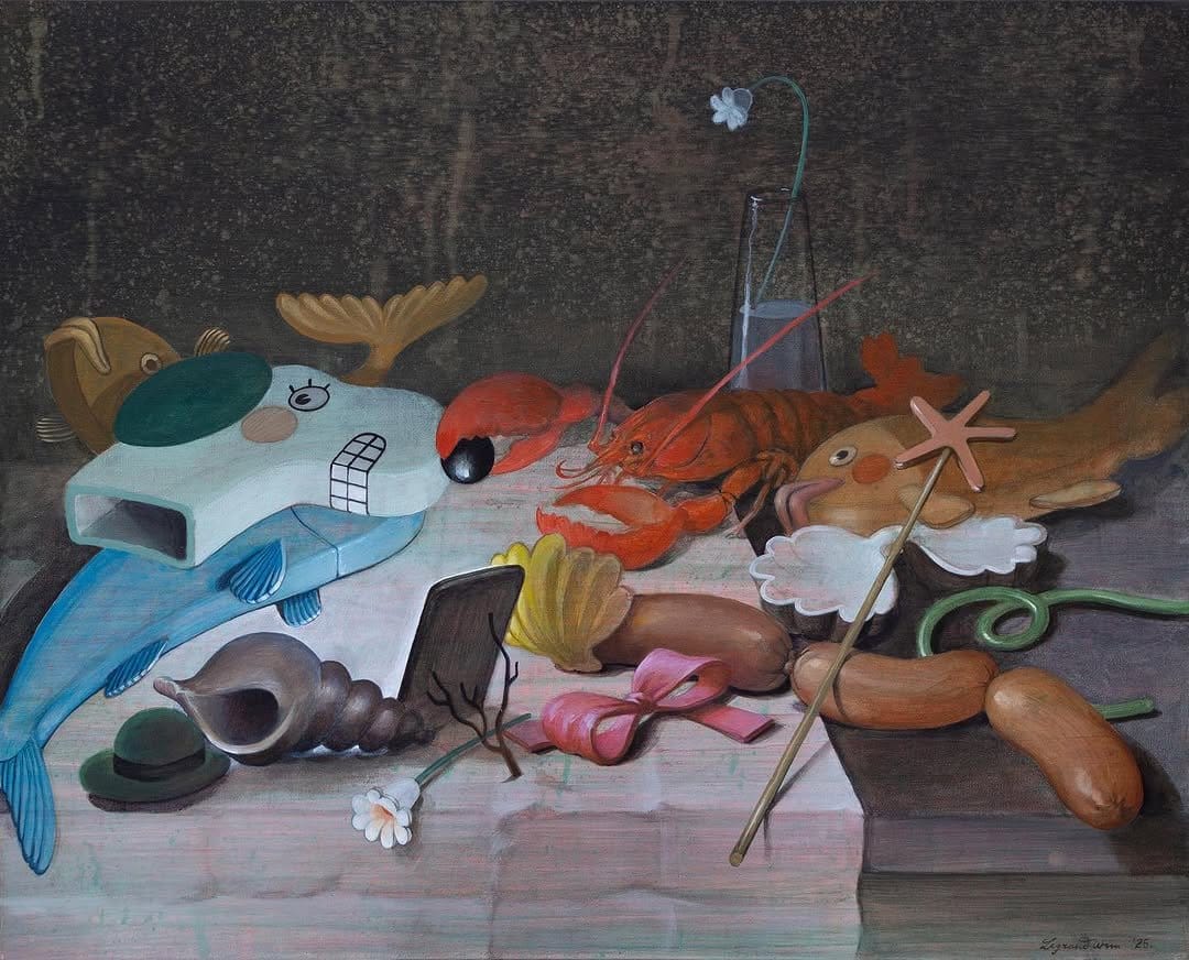 Playful sea life DIY canvas art