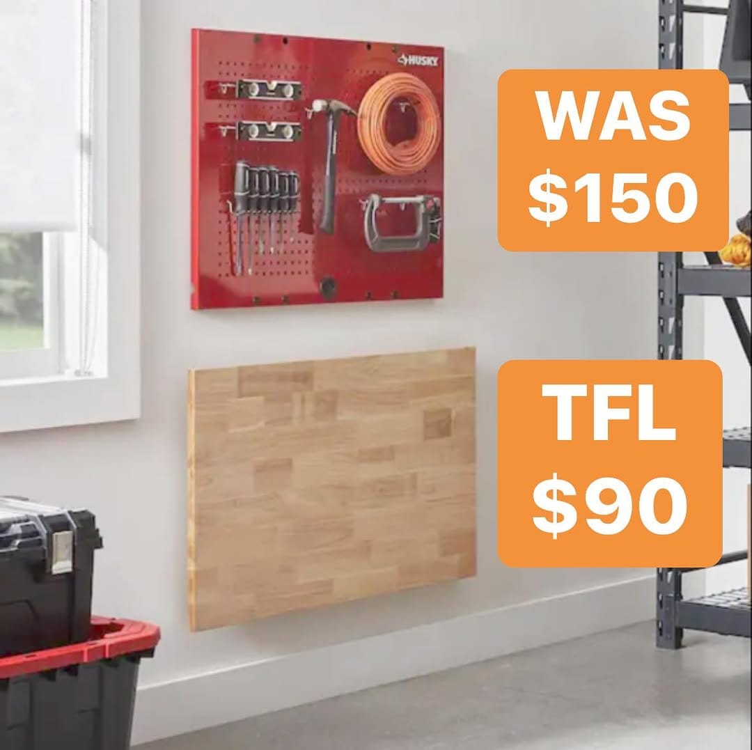 wall-mounted folding workbench