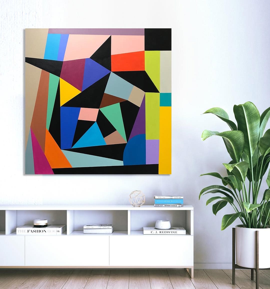 abstract canvas paintings with bold colors