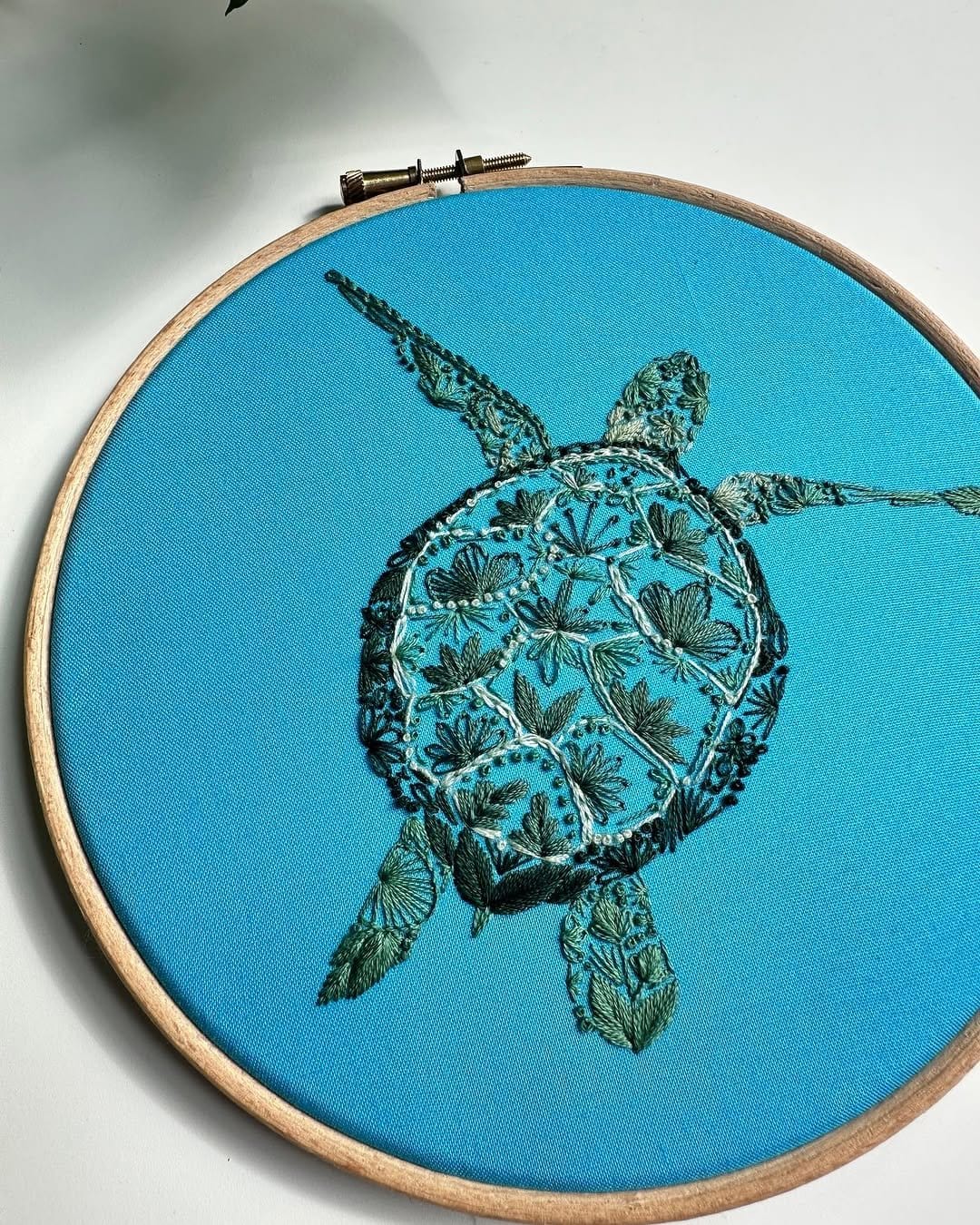 Peaceful turtle string art silhouette