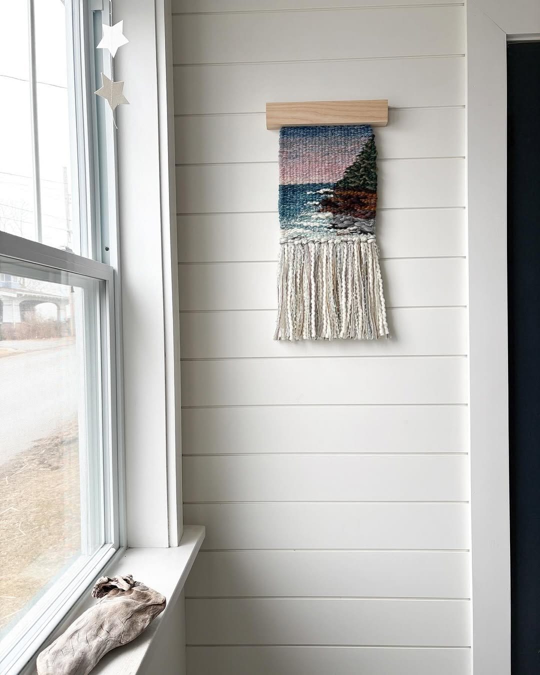 Vibrant yarn-wrapped DIY canvas art